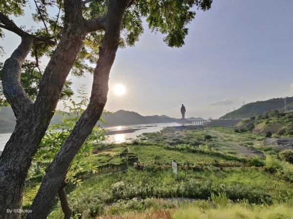 View of statue of unity