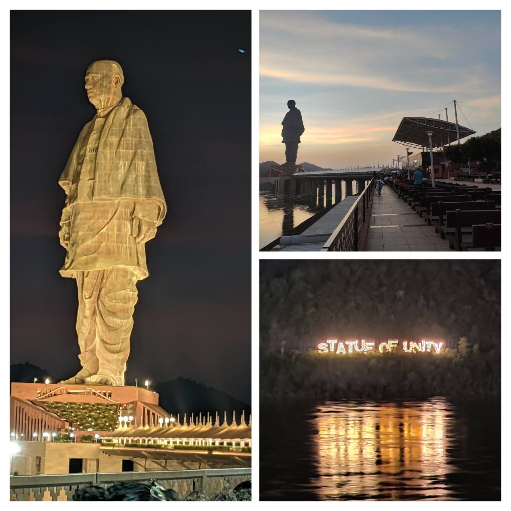 Laser show, statue of unity