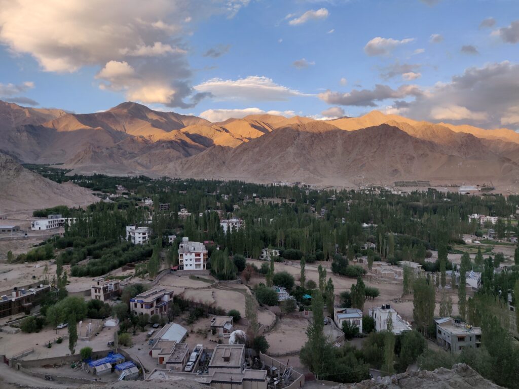 Sunset viewed fro. Shanti Stupa