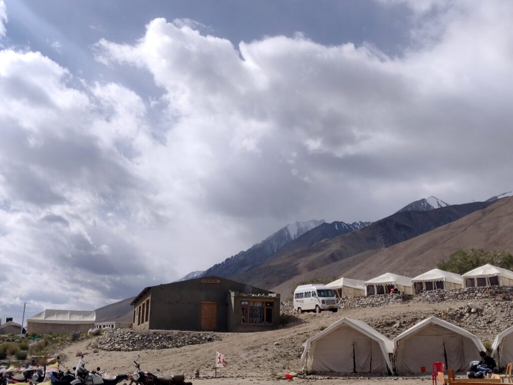 Camping at Pangong Tso