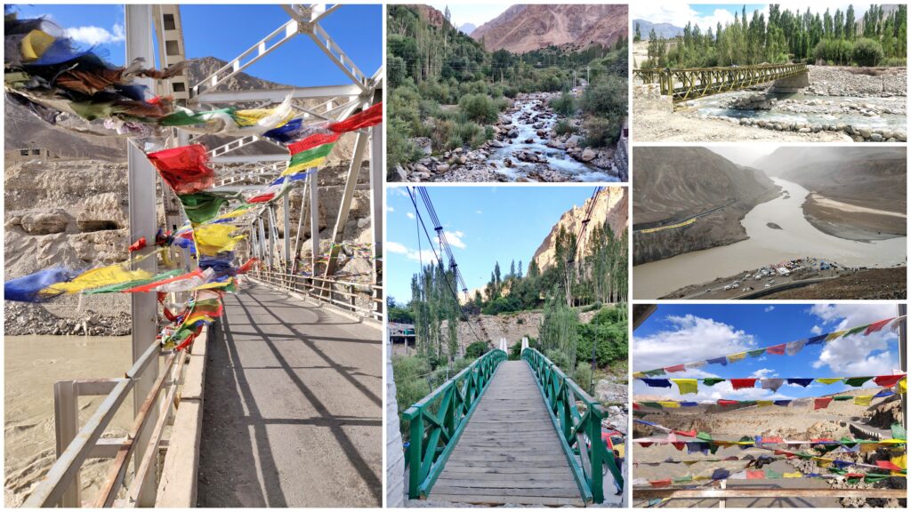 Rivers, bridges and prayer flags